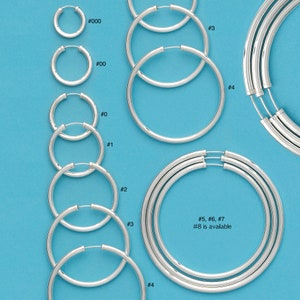 3 mm schlichte Sterling Silber Creolen-925 Sterling Silber Hoop-PUSH BACK Verschluss-Infinity Creolen-Verkauf von einem Paar