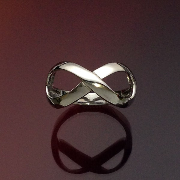 925 Solid Sterling INFINITY Ring/Infinity Symbol Ring/High Polish