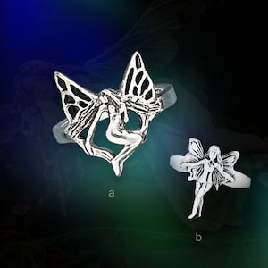 925 Solid Silver FAIRY Ring/ Fairy Silver Ring/Fairy Silver Oxidized Ring/925 Sterling Ring