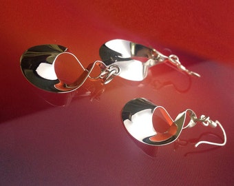 [wingbling] 925Silver☆Grania Twist earrings 925 Solid Sterling Silver Twisted Tear Drop Earrings