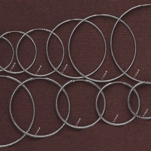 Sterling Silver DC Twisted cut SOLID HOOP Earrings-925 Sterling Diamond Cut Hoops- Infinity Hoops-Anti Tarnish Rhodium Plated -One Pair