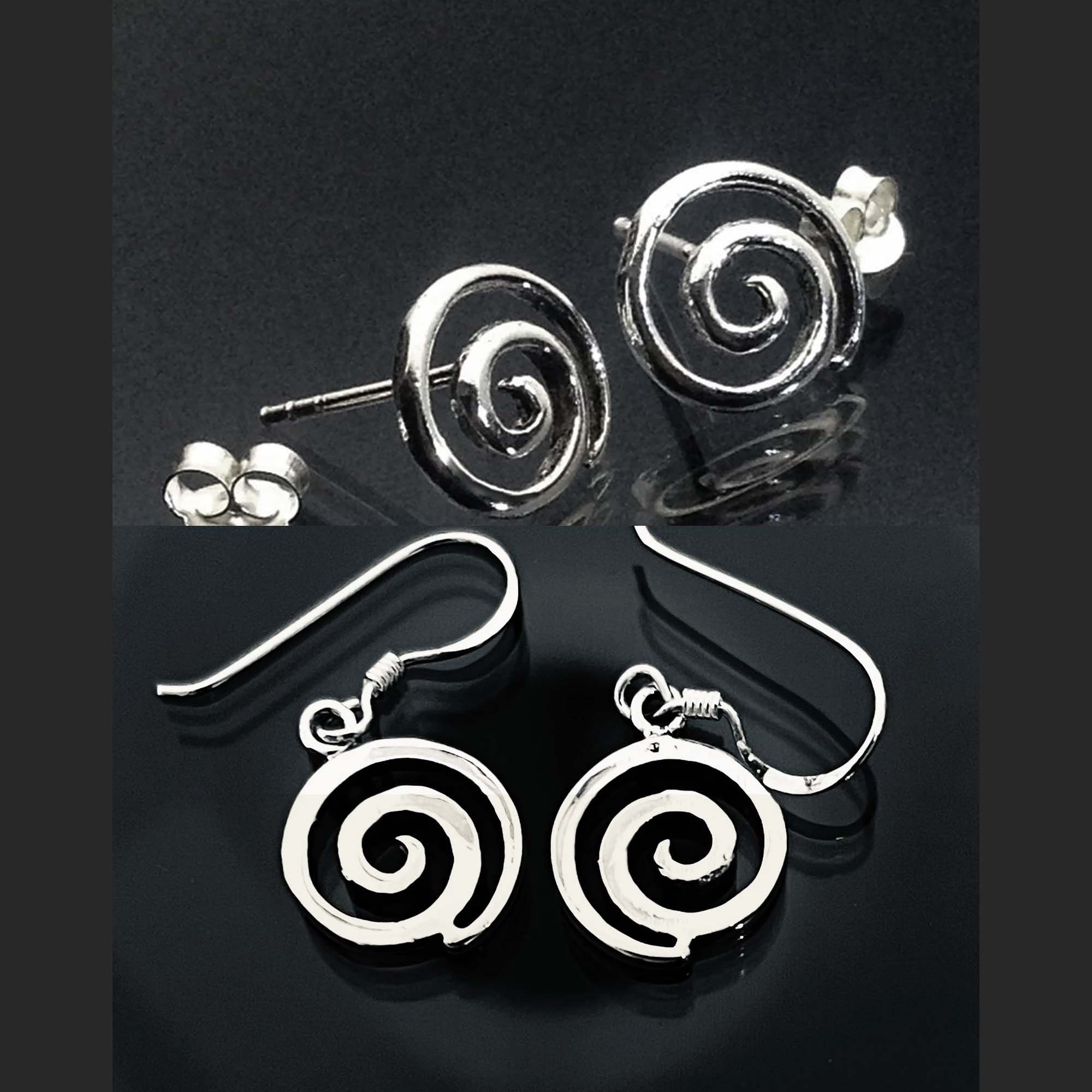 Swirl Stud Earrings - Etsy