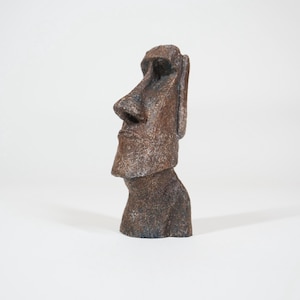 Miniature Easter Island Moai Statue - Burnt Umber