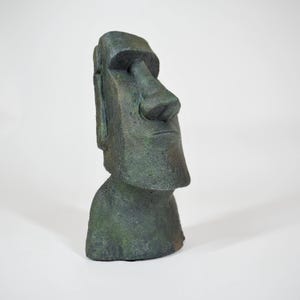 Easter Island Moai Head - Moss Green
