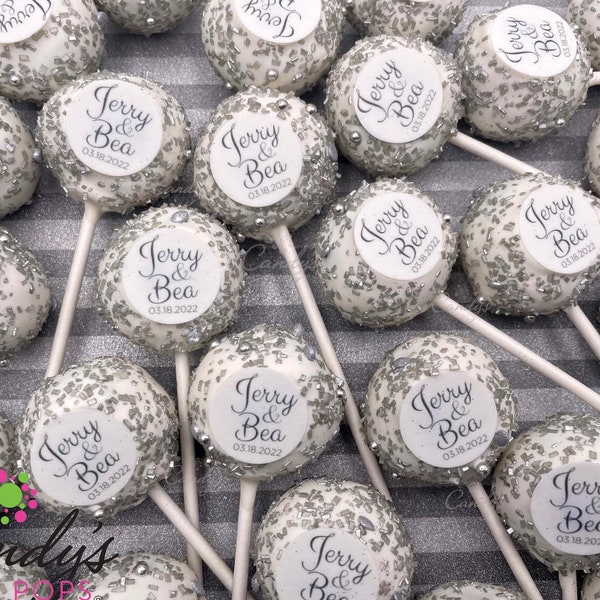 Wedding Favor Cake Pops - Personalized