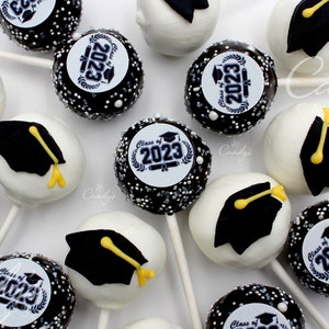 Graduation Hat Class of *2024* Cake Pops - School Colors High School College