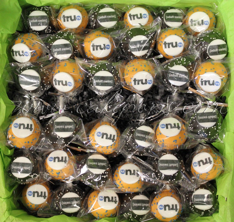 Custom Corporate Logo Cake Pops 1 Dozen Etsy