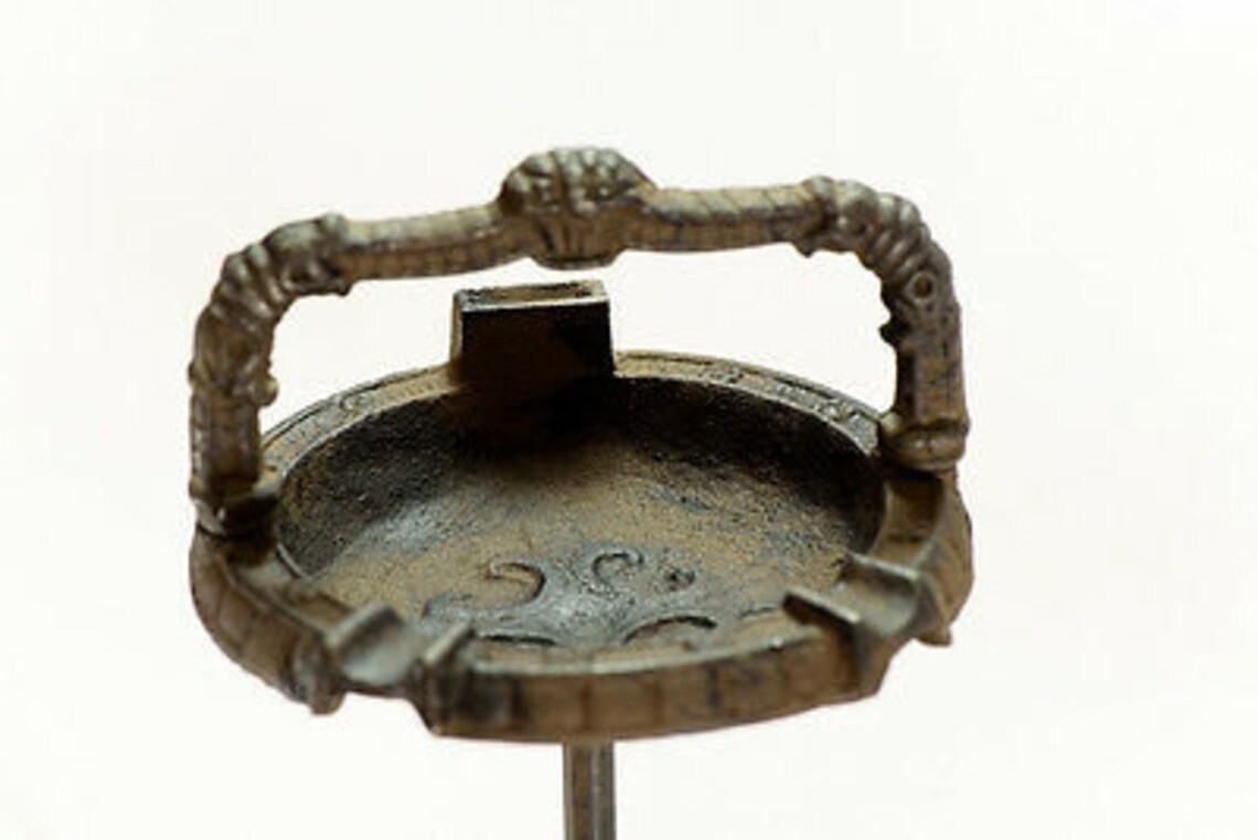 Cast Iron Standing Ashtray for Cigars and Cigarettes Vintage Etsy