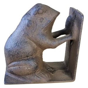 Cast Iron Frog Door stop Heavy at 5 lbs. Rustic Brown Finish