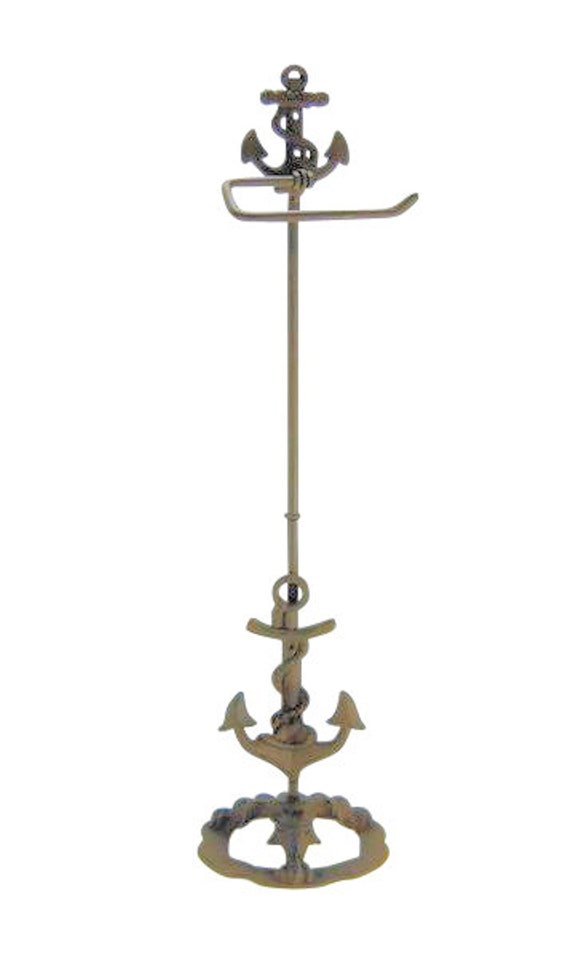 Cast Iron Anchor Standing Toilet Paper Holder Free Standing Etsy