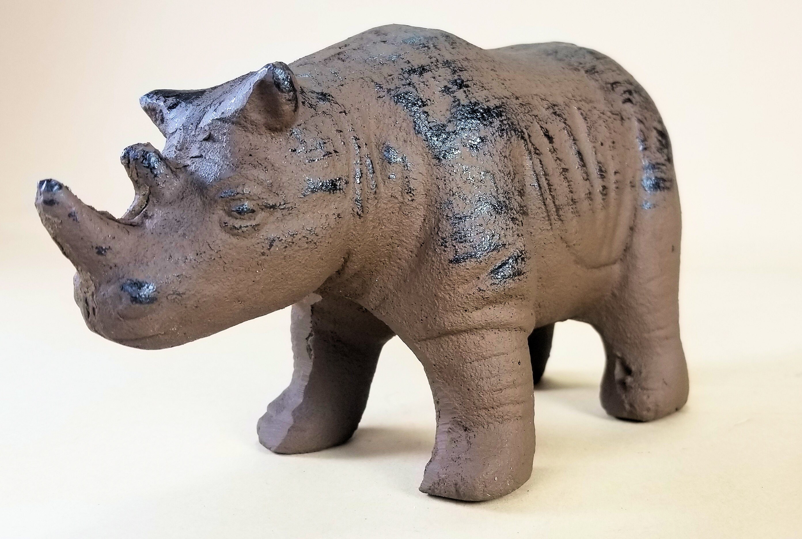 Cast Iron Rhino Doorstop Door Stop Heavy Heirloom Quality Etsy