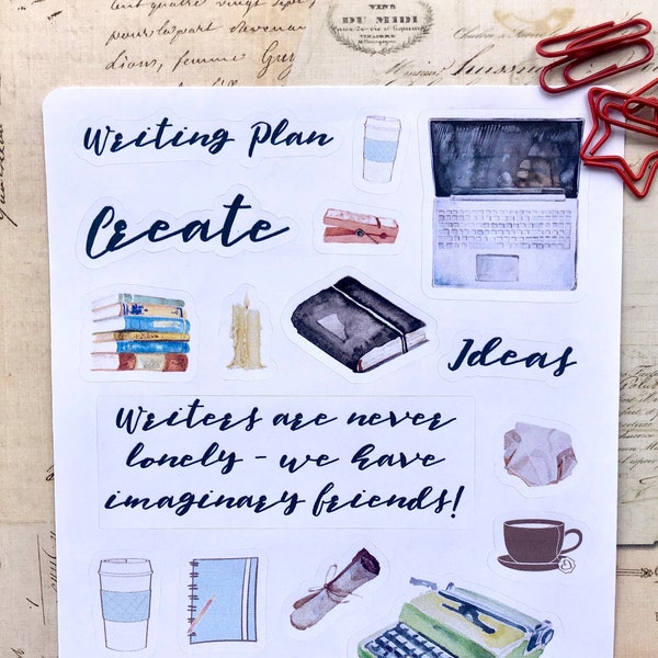 Writing Fun Stickers | Dot Journal Accessories | Gifts for Writers | Planner Stickers