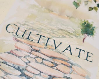 Cultivate Word of the Year Sticker: A5 Notebook Size