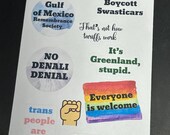 2025 Political protest stickers | Gulf of Mexico | Boycott | Support LGBTQ+