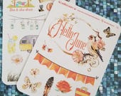 June decorative stickers for Dot Journal or scrapbooking