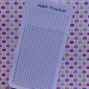 Monthly Habit Tracker Sticker for Dot Journal Habit Tracking Habit Goals Dot Journal Accessories image 3