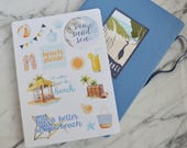 Beach Fun Stickers for Dot Journals and Planners