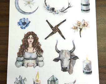 Imbolc Sticker | St. Brigid's Day | Dot Journal Accessories | Pagan | Wiccan