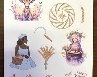 Lughnasadh Stickers | Summer | Dot Journal Accessories | Pagan | Wiccan