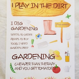 Gardening Fun Stickers for Dot Journals, Planners, and More