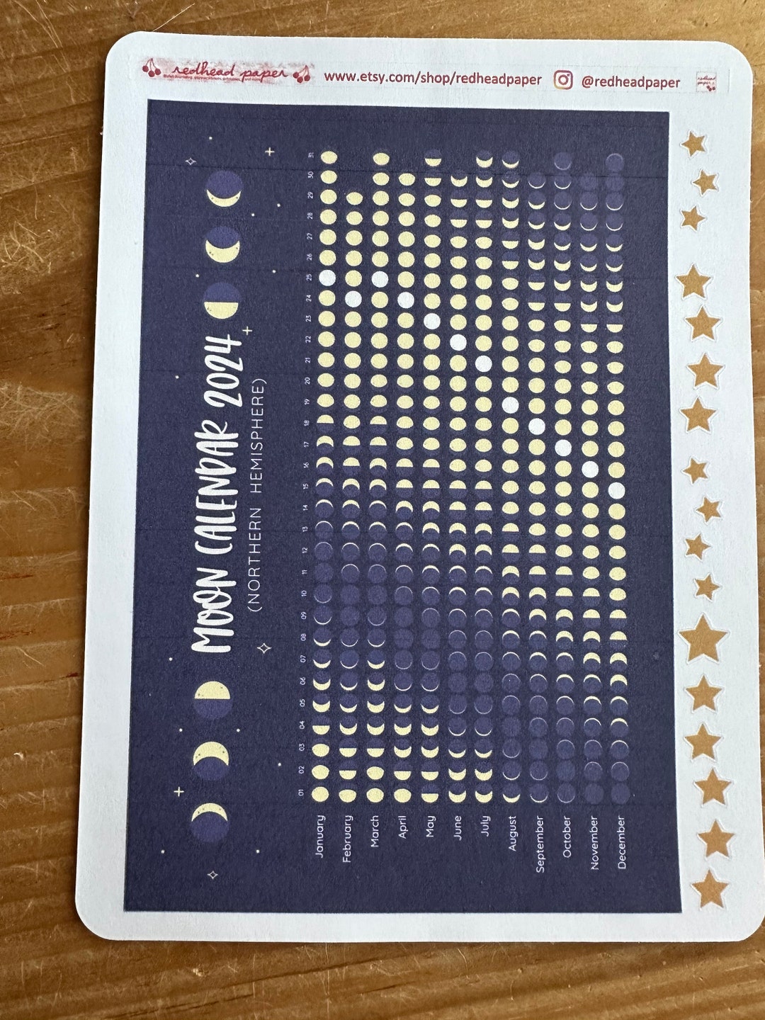 2024 Moon Phase Stickers for Dot Journals and Planners Etsy