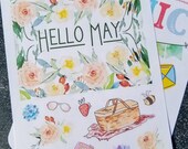 May decorative stickers for Dot Journal or scrapbooking