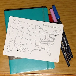 US States Visited Sticker Dot Accessories | Travel Journal | Trip Scrapbook