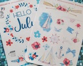July decorative stickers for Dot Journal or scrapbooking
