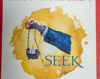 Seek Word of the Year Sticker: A5 Notebook Size