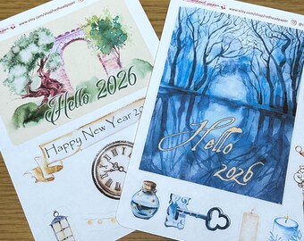 2026 New Year's decorative dot journal accessories | Hello 2026 | Threshold of the Year