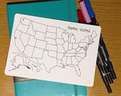 US States Visited Sticker Dot Accessories | Travel Journal | Trip Scrapbook
