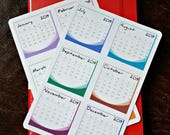 Mini-calendar Dot Journal Stickers 2025 | 2026 | Planner Kit