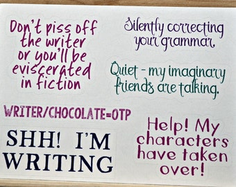 Writing humor stickers