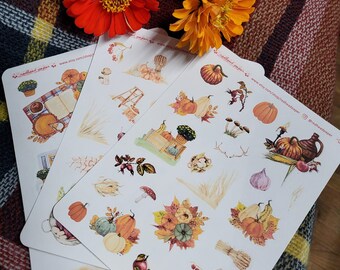 Autumn Harvest Set | Fall Mood | Dot Journal Accessories | Planner Stickers | Samhain | Autumn Cottagecore