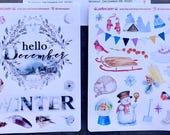 December Planner Decorations | |Dot Journal Accessories | Seasonal Stickers | Snow Stickers | I Love Winter