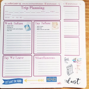 Trip Planning Stickers for Dot Journal image 7