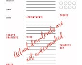 Printable Daily Plan (Docket) - Digital Download