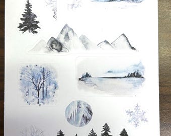 Winter Storm Warning Stickers | Planner Stickers | Dot Journaling