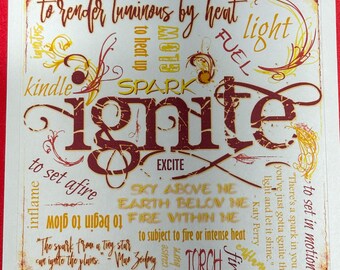 Ignite Word of the Year Sticker: A5 Notebook Size