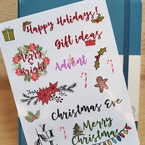 Christmas stickers | Dot Journal accessories | Gift Ideas | Gingerbread Men | Yule decorations