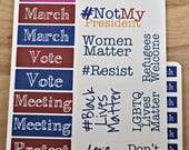 Activism Stickers | Meeting | March | Black Lives Matter | Refugees Welcome | LGBTQ | Feminist