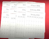 Full-page Month Sticker | Dot Journal Accessories | Monthly Overview | Calendar | 2025 | 2026