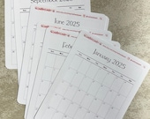 12 Full-page Month Stickers | Dot Journal Accessories | Monthly Overview | Month Calendar | 2025 | 2026