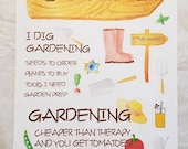Gardening Fun Stickers for Dot Journals, Planners, and More