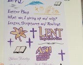 Lent Stickers for Dot Journal, Erin Condren, planners
