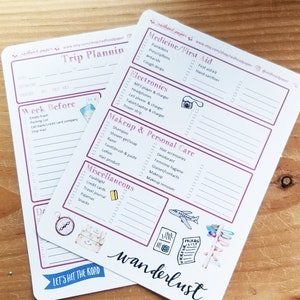 Trip Planning Stickers for Dot Journal image 1