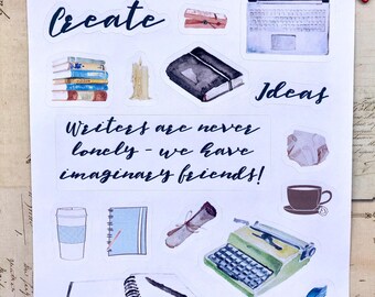 Writing Fun Stickers | Dot Journal Accessories | Gifts for Writers | Planner Stickers