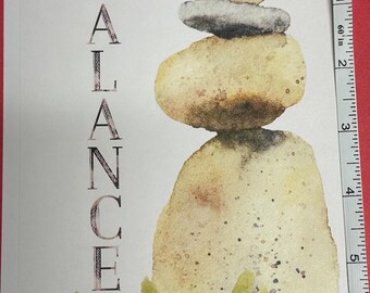 Balance Word of the Year Sticker: A5 Notebook Size