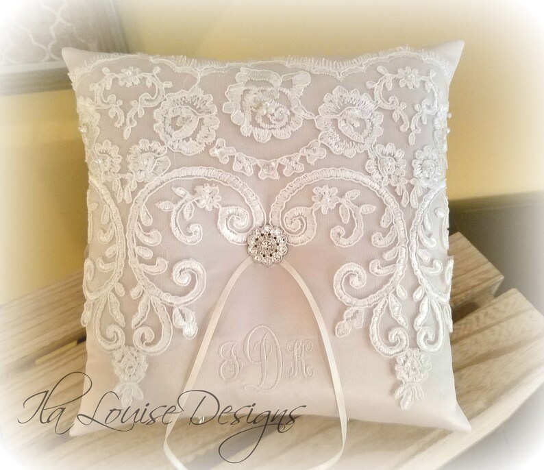 Ring Bearer Pillow Champagne And Ivory Ring Bearer Pillow Etsy