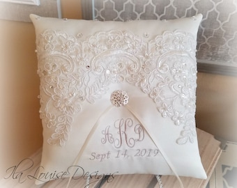 p22 ivory wedding ring pillow personalised wedding ring cushions 
